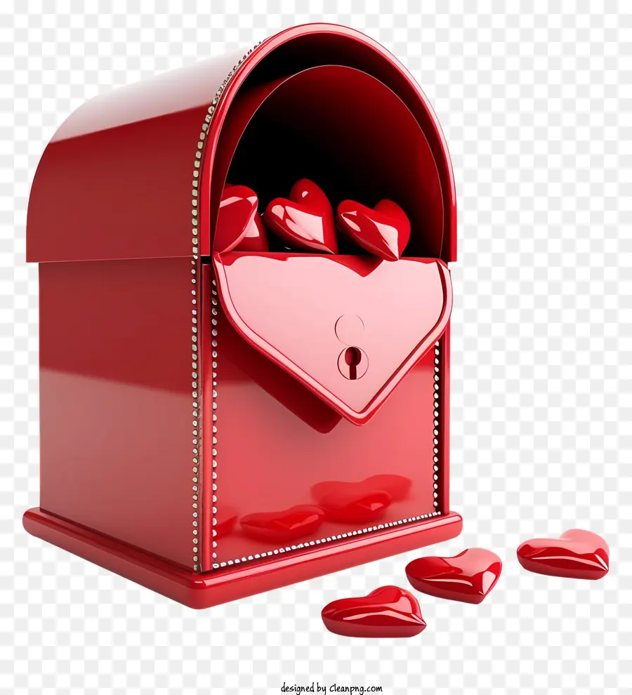 صندوق بريد عيد الحب，صندوق البريد المعدني الأحمر PNG