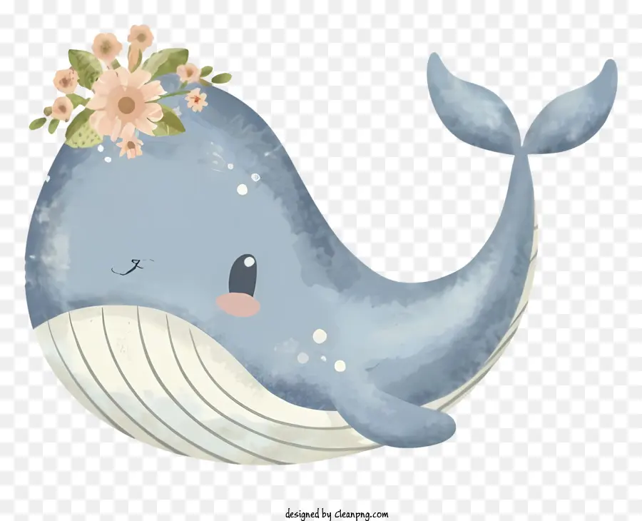 الكرتون，لطيف الحوت PNG