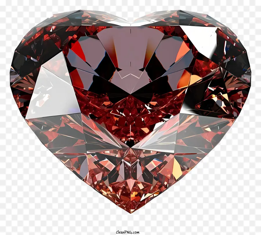 واقعية ثلاثية الأبعاد قلب عيد الحب الماس，الأحمر الماس PNG