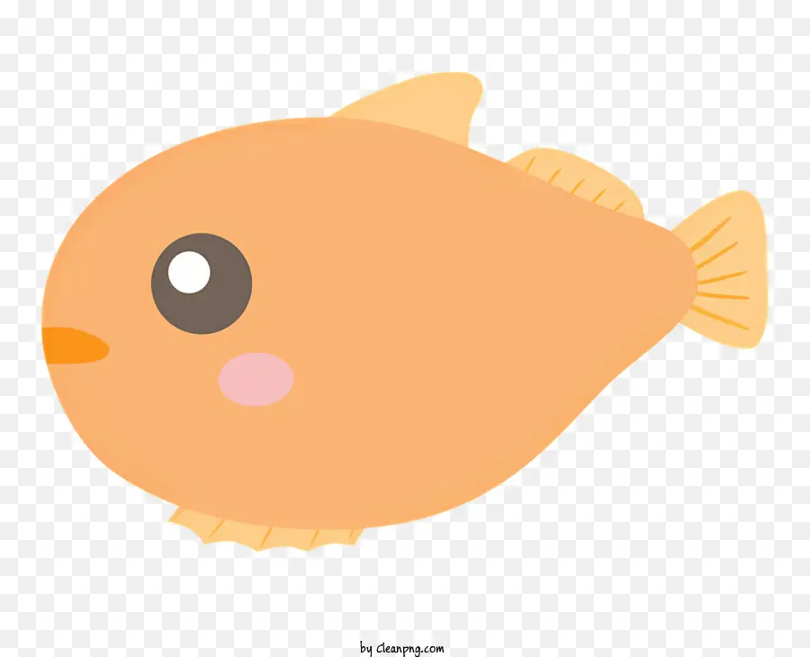 السمك البرتقالي，عين كبيرة PNG