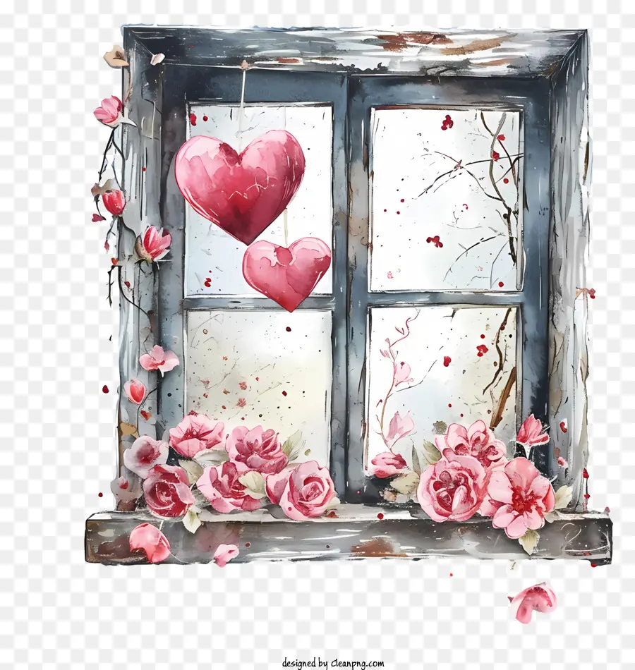 نافذة عيد الحب，اللوحة PNG