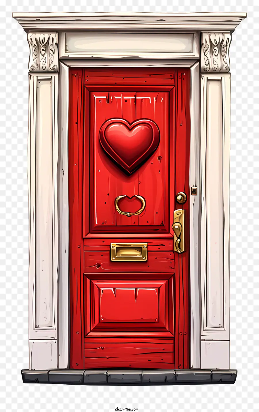 باب عيد الحب，الباب الأحمر PNG