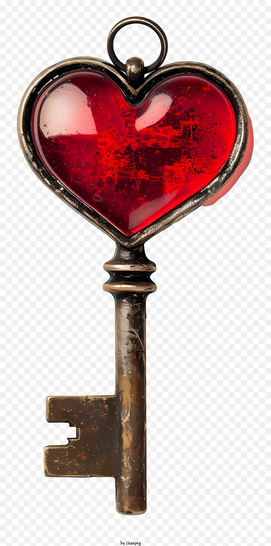 مفتاح عيد الحب，مفتاح على شكل قلب PNG