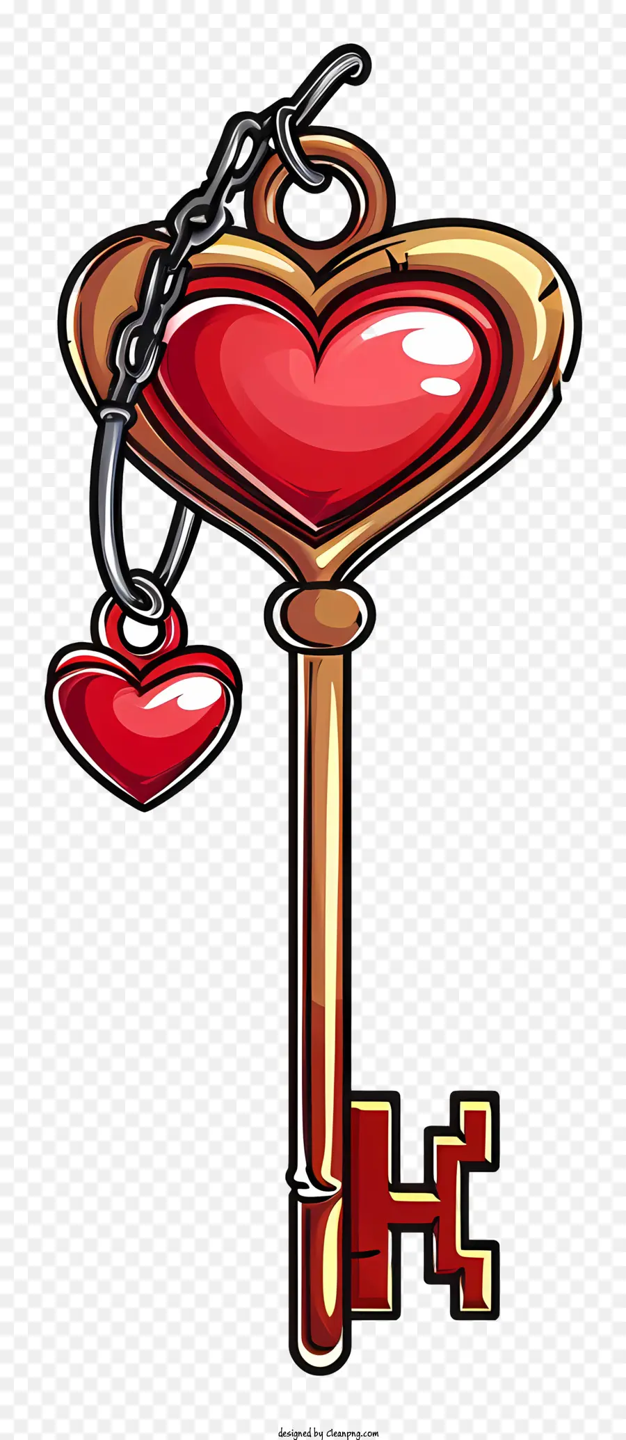 مفتاح عيد الحب，مفتاح على شكل قلب PNG