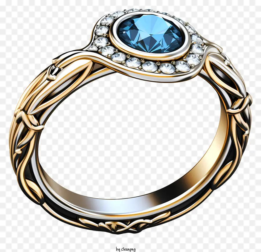 خاتم الزفاف خمر，خاتم من الذهب PNG