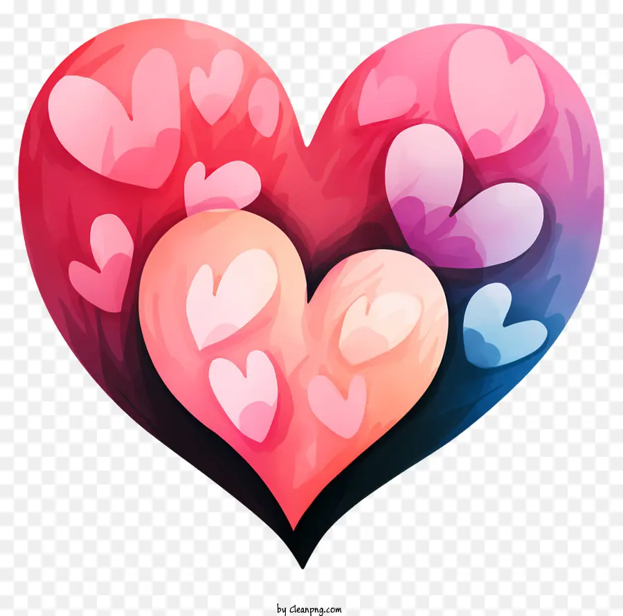 ألوان مائية القلب，اللوحة PNG