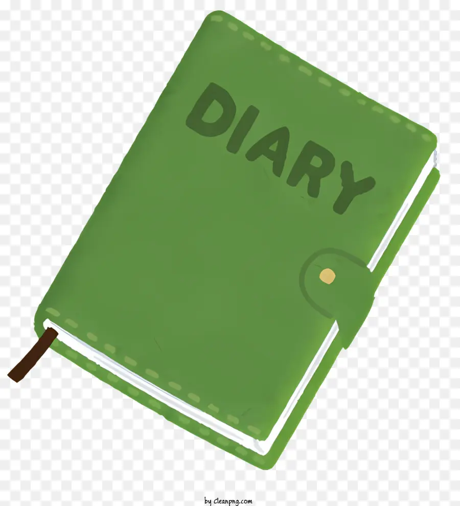 دفتر جلدي أخضر，يوميات PNG