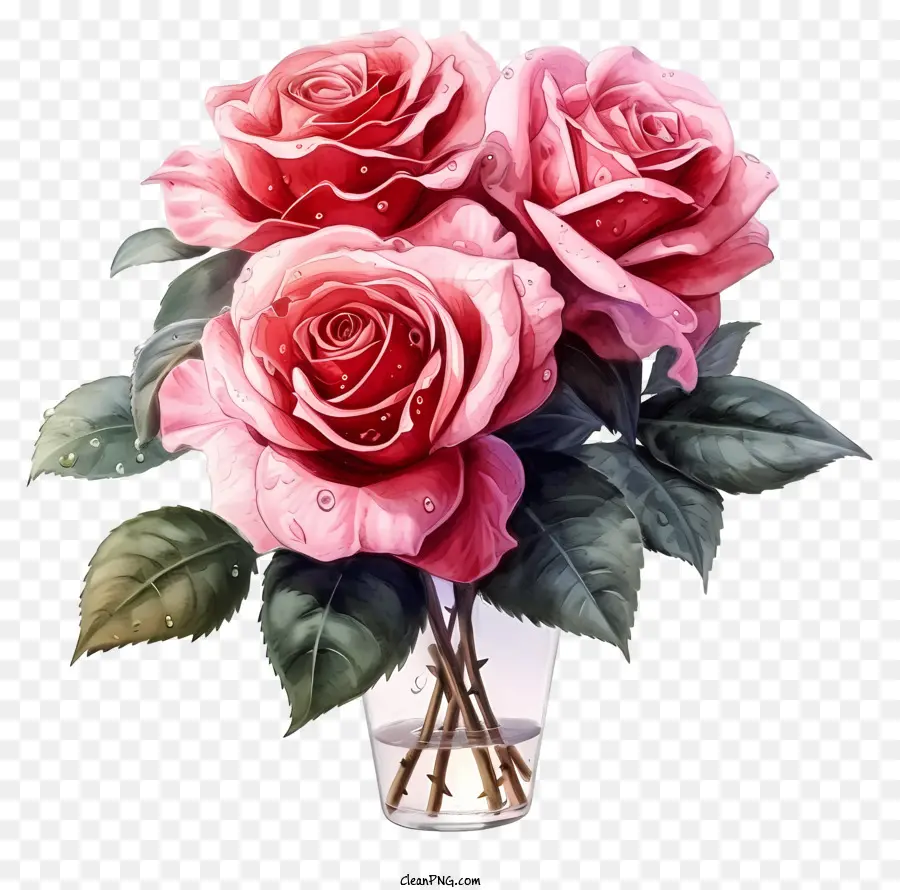 عيد الحب روز الرموز التعبيرية，الوردي الورود PNG