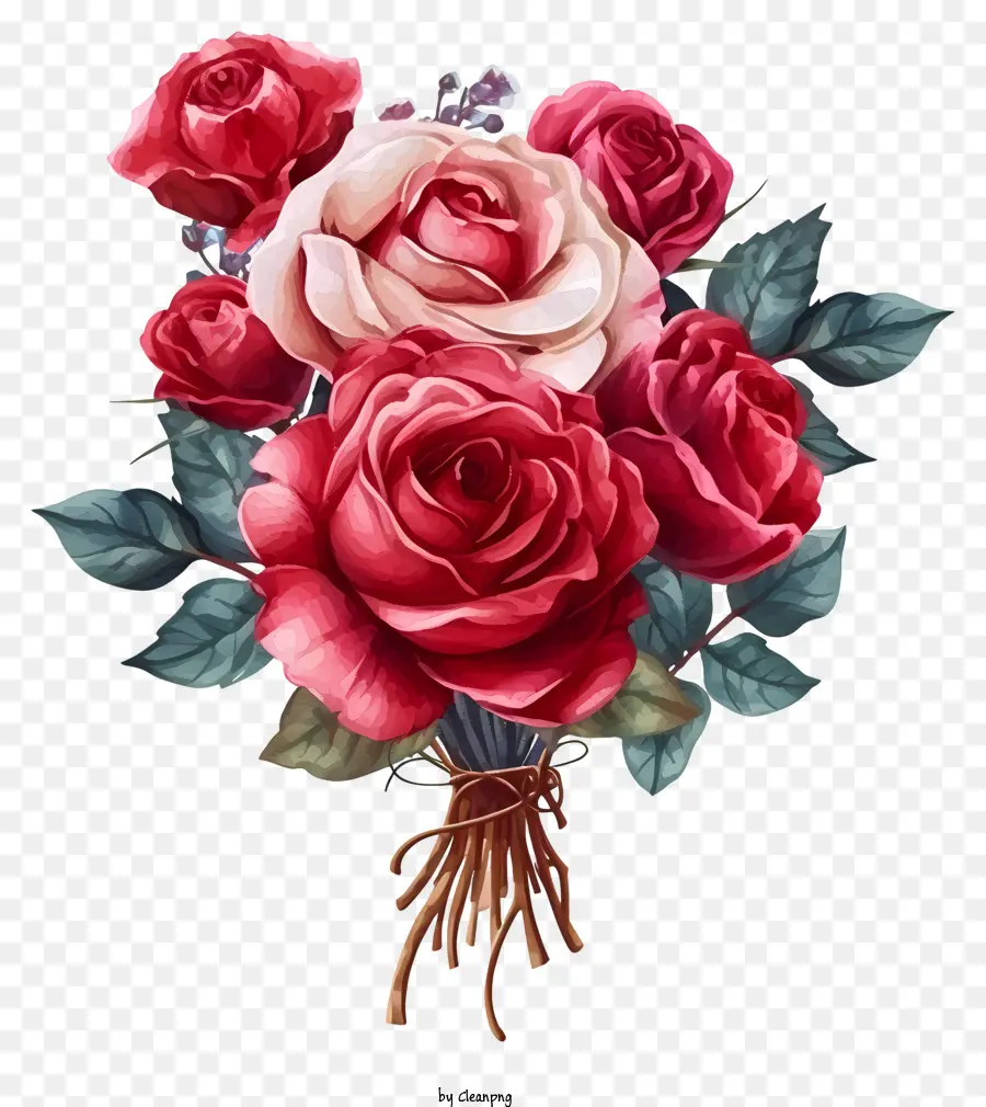 أيقونة حفنة فالنتين روز，الورود الحمراء والأبيض PNG
