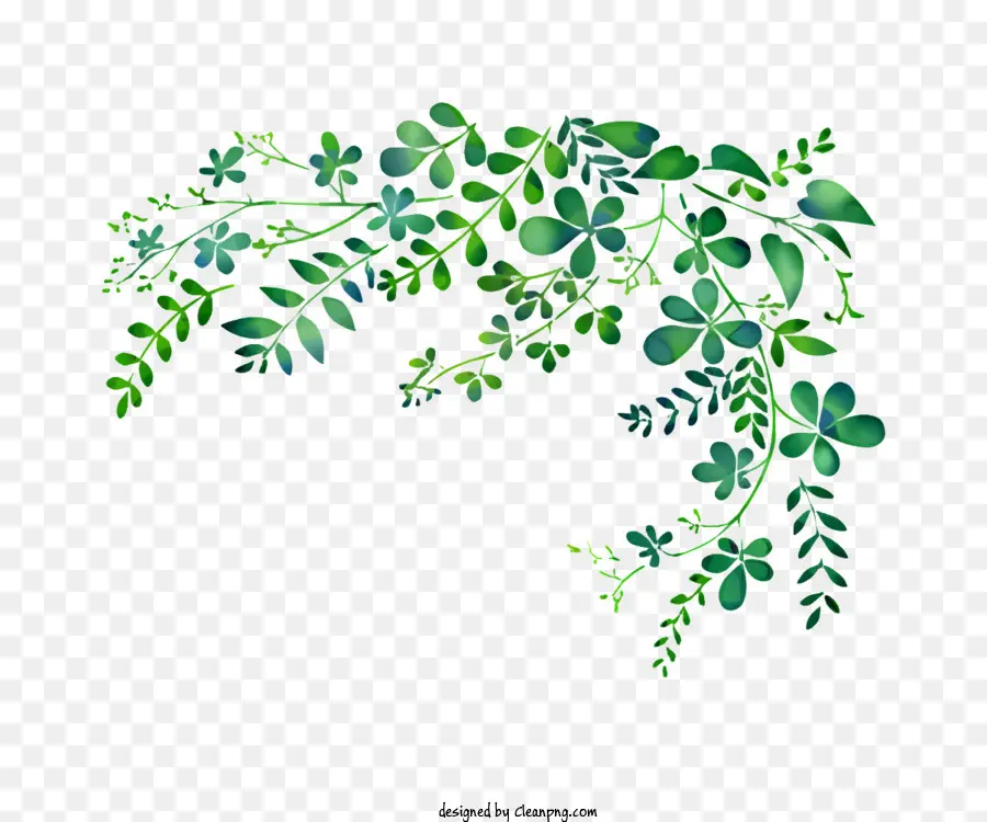 النباتات الخضراء，الفروع الورقية PNG