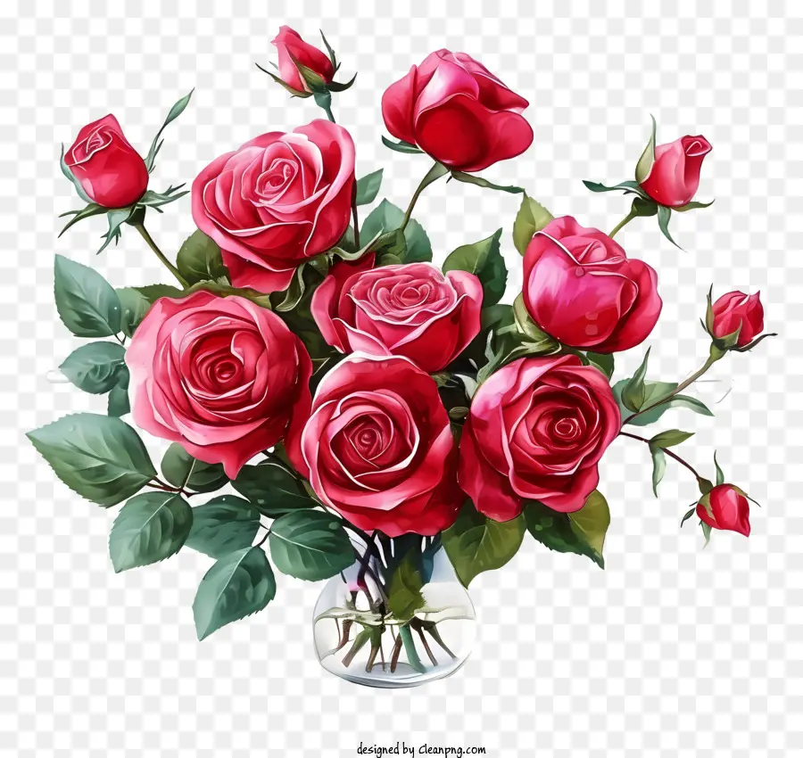يوضح حفنة عيد الحب روز，الورود الحمراء PNG