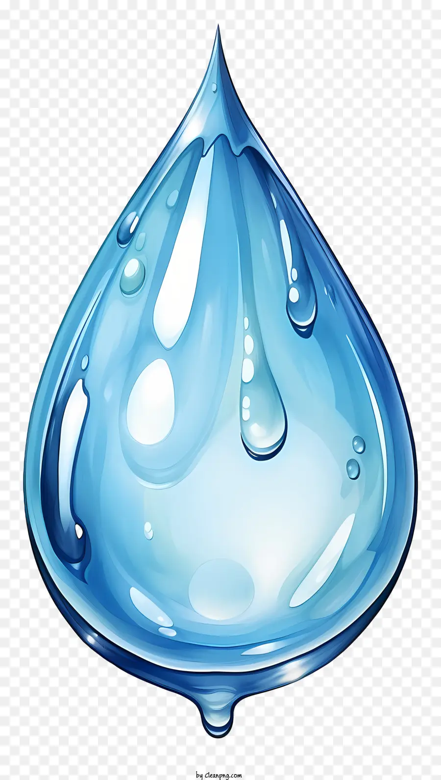 قطرة المياه المائية，قطرة الماء الأزرق PNG
