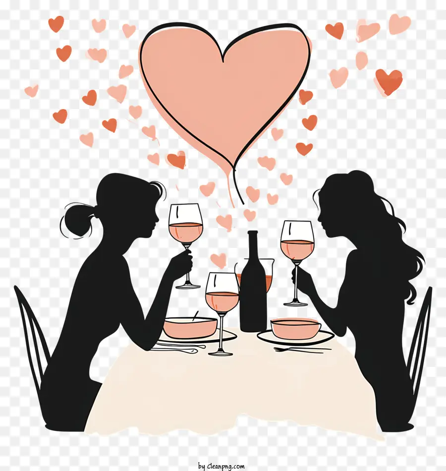 عشاء رومانسي，زوجين رومانسية PNG