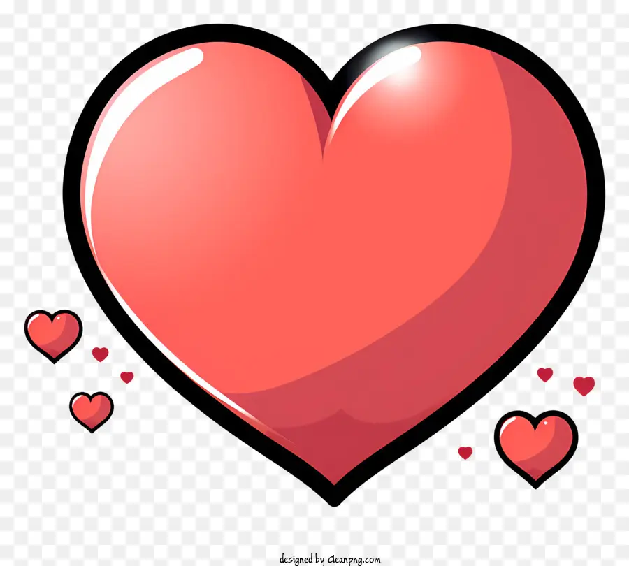 رسم تخطيطي على غرار القلب الرموز التعبيرية，الحب PNG