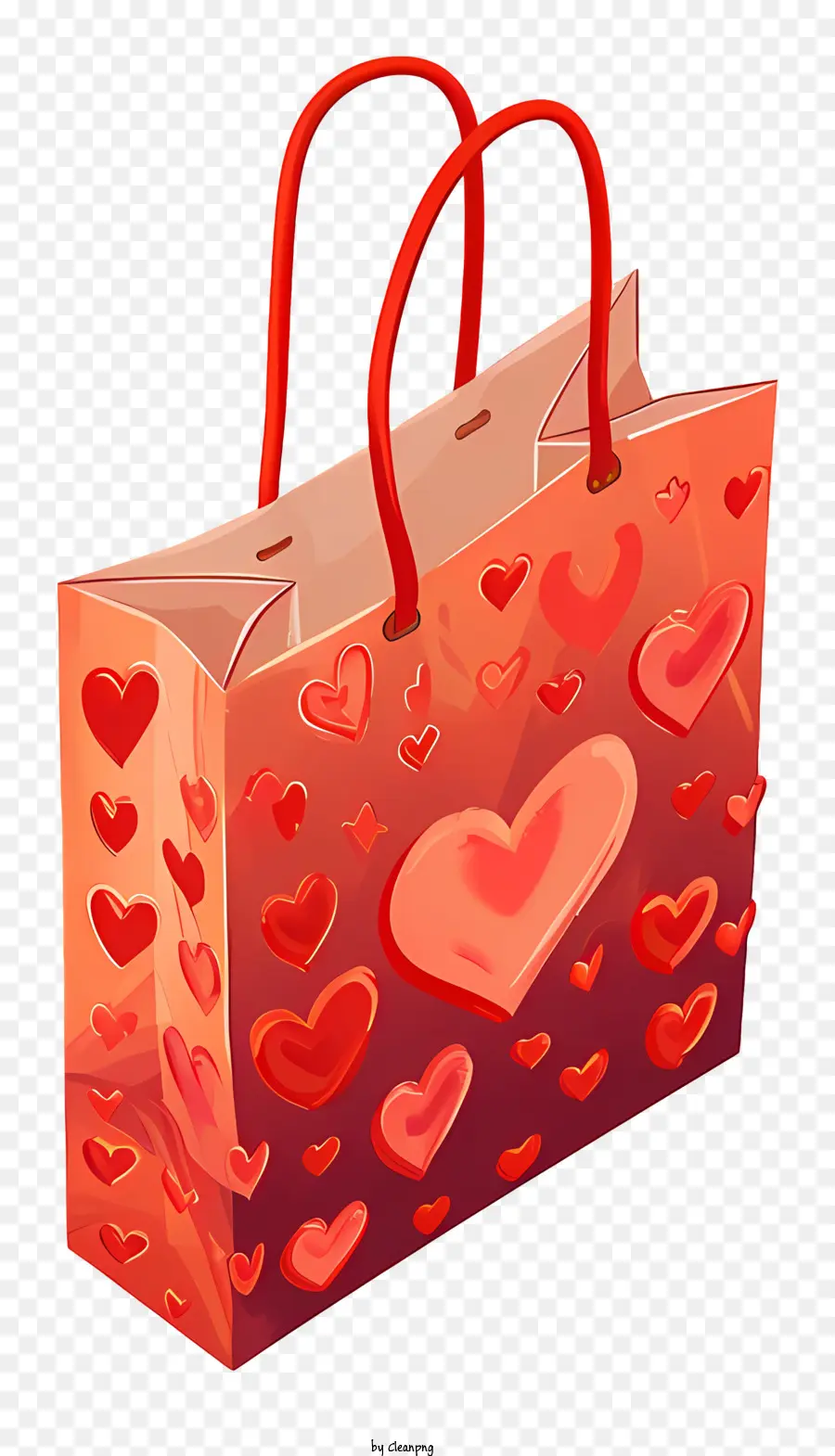 حقيبة هدايا عيد الحب，حقيبة التسوق الحمراء PNG