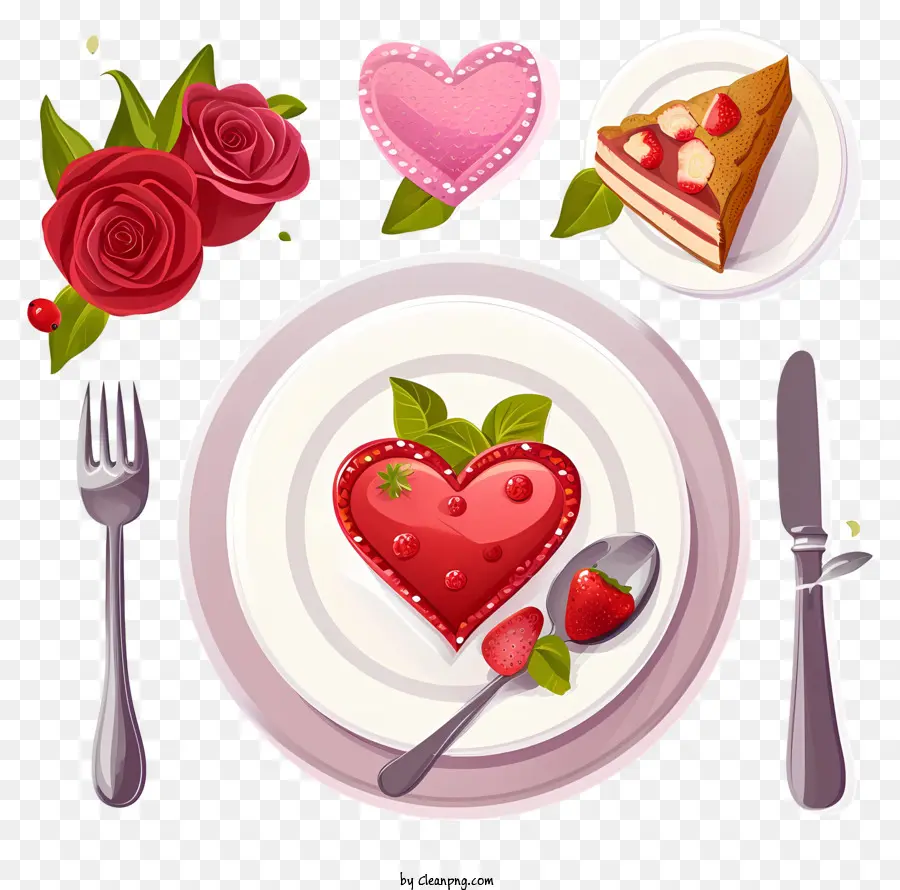 مجموعة عشاء رومانسية رموز تعبيرية，وجبة رومانسية PNG