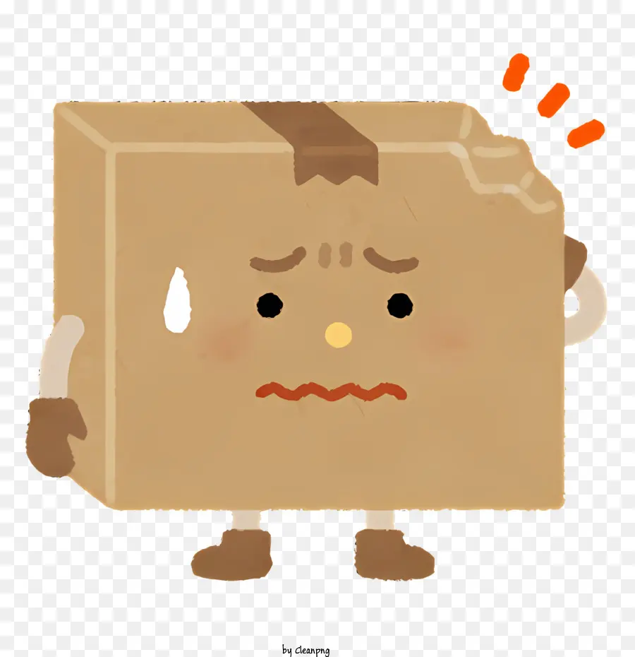صندوق حزين，صندوق من الورق المقوى PNG