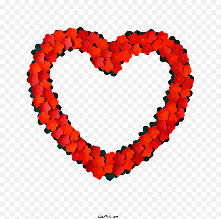 تصميم القلب الأزهار，قلب زهرة حمراء ووردي PNG