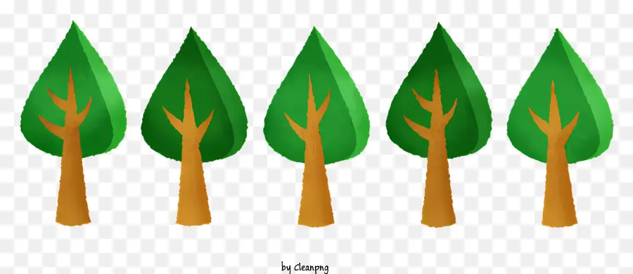 الأشجار الخضراء，تصطف الأشجار PNG