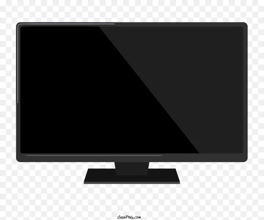 تلفزيون بشاشة مسطحة，خلفية سوداء PNG