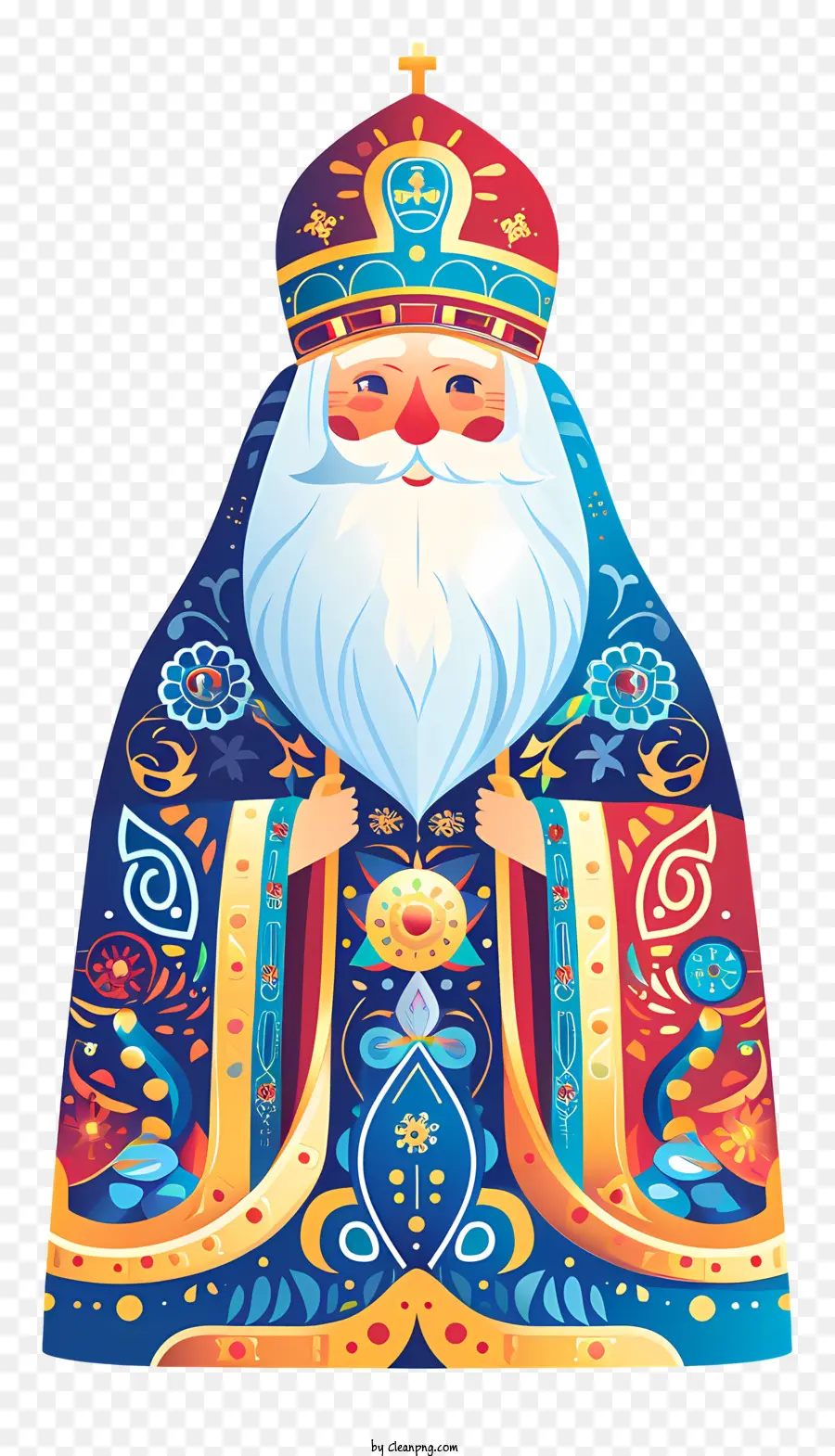 الأرثوذكسية السنة الجديدة，الشكل يرتدي التاج PNG