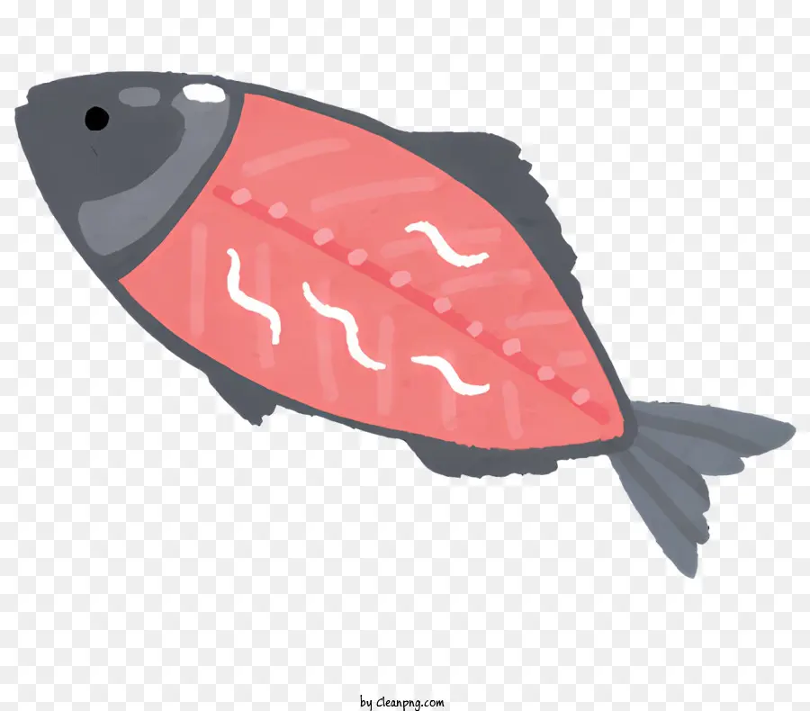 الأسماك الرسم，المقاييس الحمراء PNG