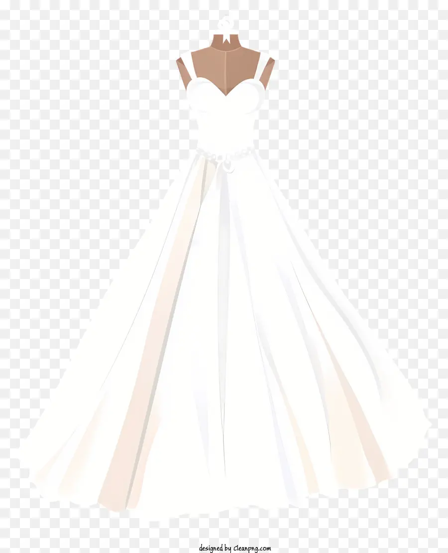 الحد الأدنى من التوضيح المتجه المسطح，فستان العروس PNG