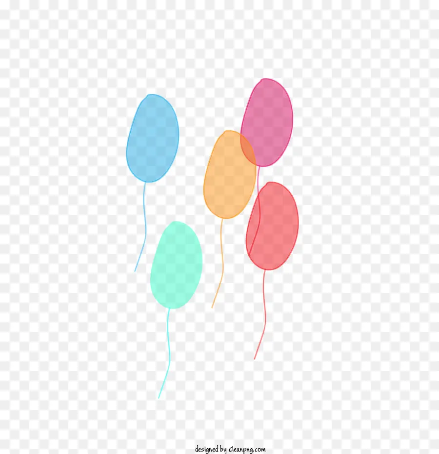 البالونات，الألوان PNG
