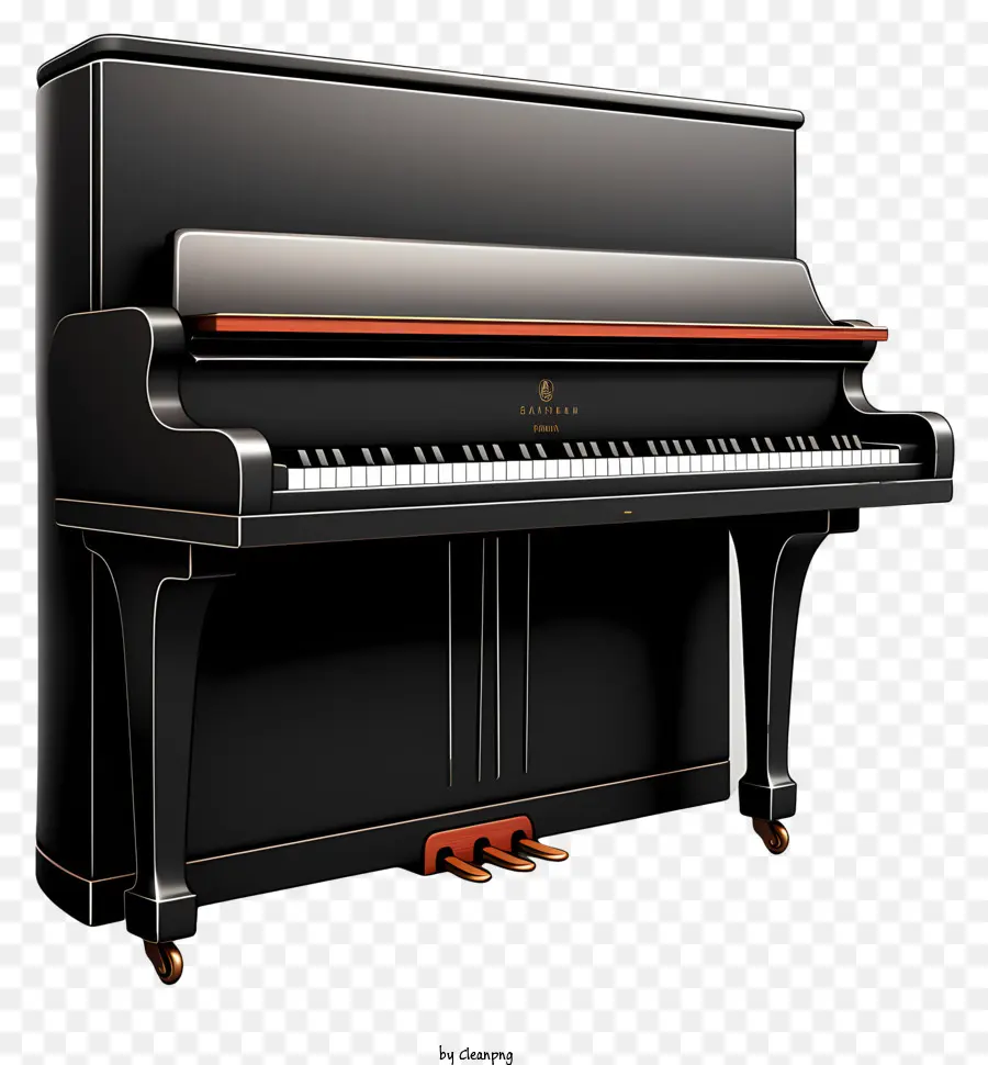 بيانو مسطح，البيانو الكبير الأسود PNG
