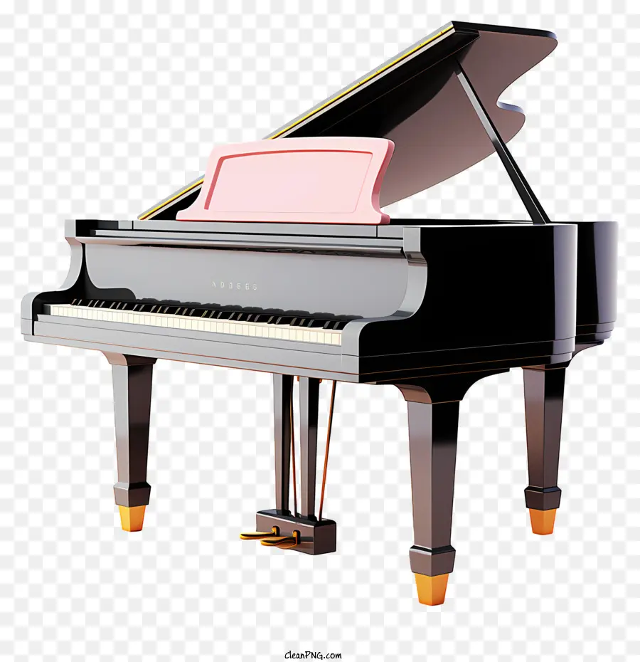 بيانو الباستيل，البيانو الأسود PNG