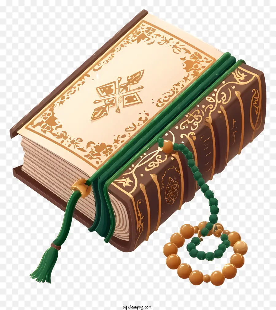 الكتاب المقدس للقرآن وخرز الصلاة الرموز التعبيرية，الكتاب العربي PNG
