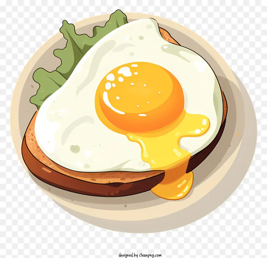 بيضة مسلقة على نمط الشعار，الإفطار PNG