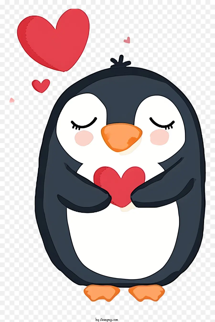 عيد الحب البطريق البسيط المتجه，الكرتون البطريق PNG