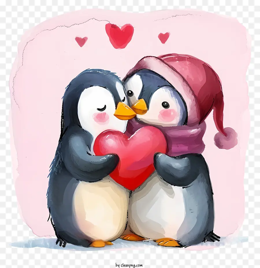 البطريق عيد الحب，طيور البطريق PNG