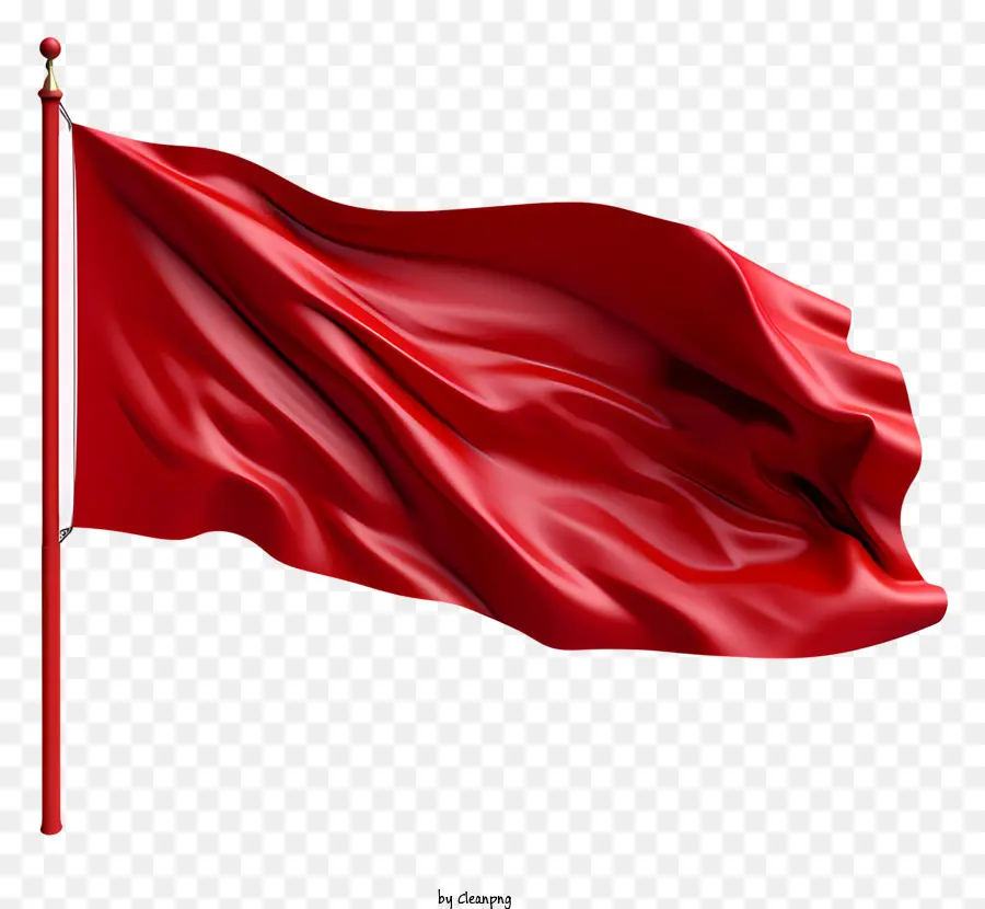 علامة حمراء نمط واقعي，العلم الأحمر PNG
