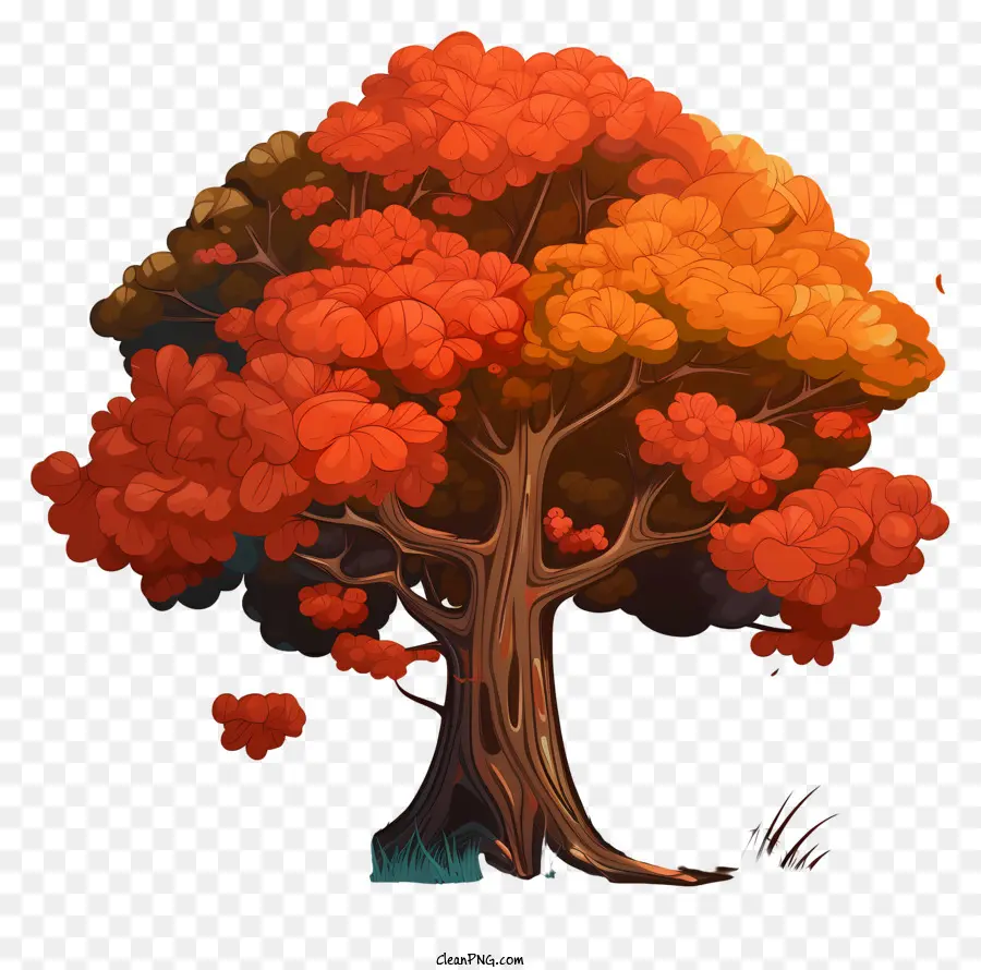 شجرة الخريف نمط الشاب，شجرة الخريف PNG