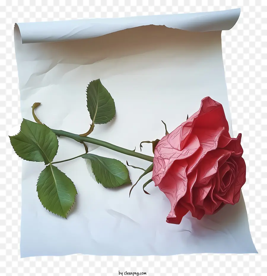 وردة وورق，الوردي روز PNG