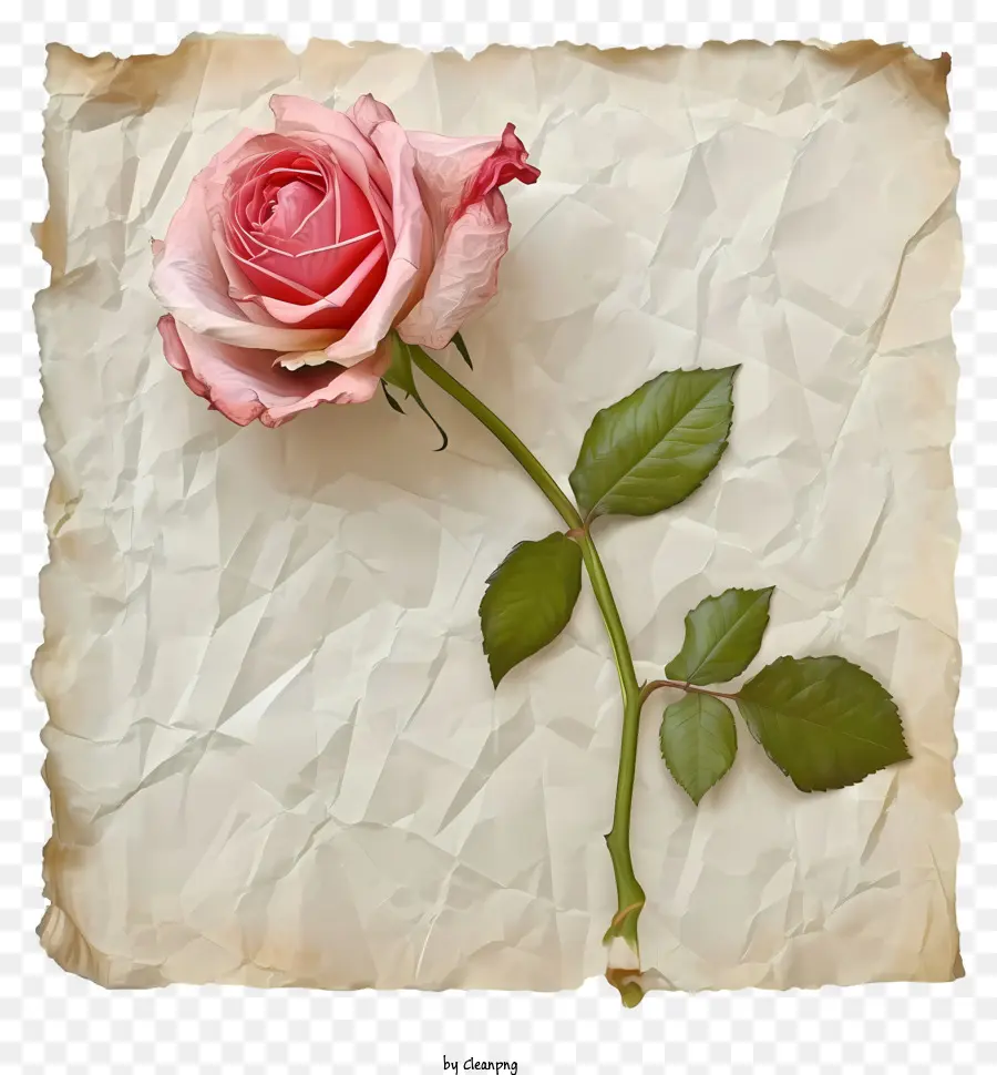 وردة وورق خمر，الوردي روز PNG
