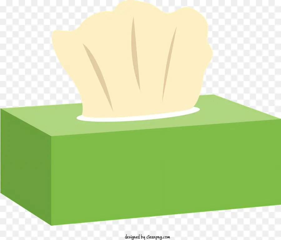 صندوق الورق المقوى الأخضر，منشفة بيضاء PNG