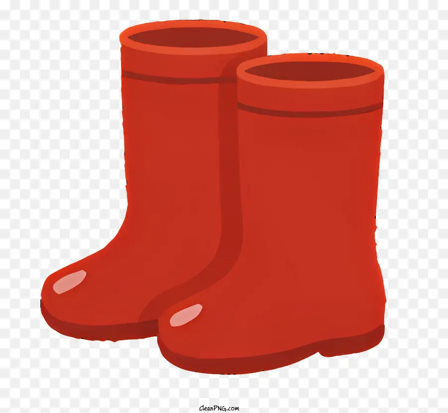 أحذية المطر，أحذية مطاطية حمراء PNG