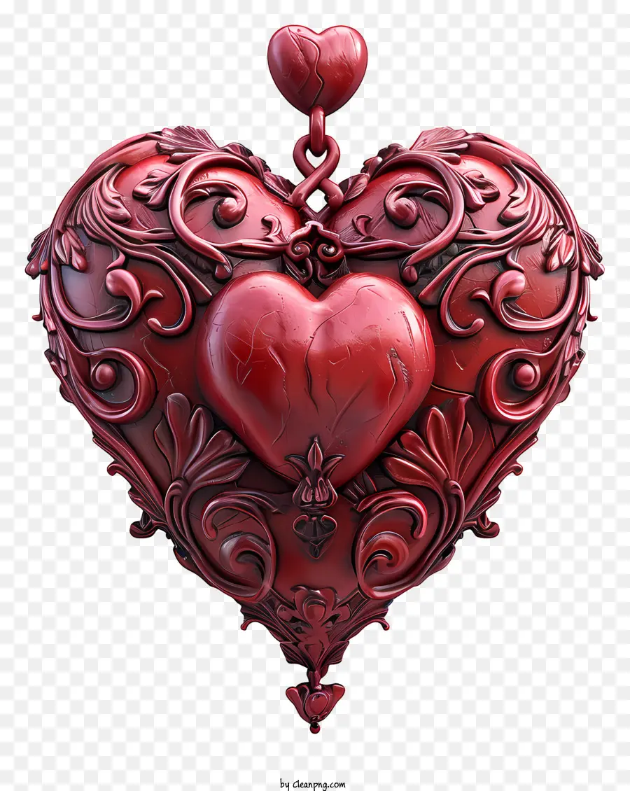 مجوهرات عيد الحب，قلب كبير PNG