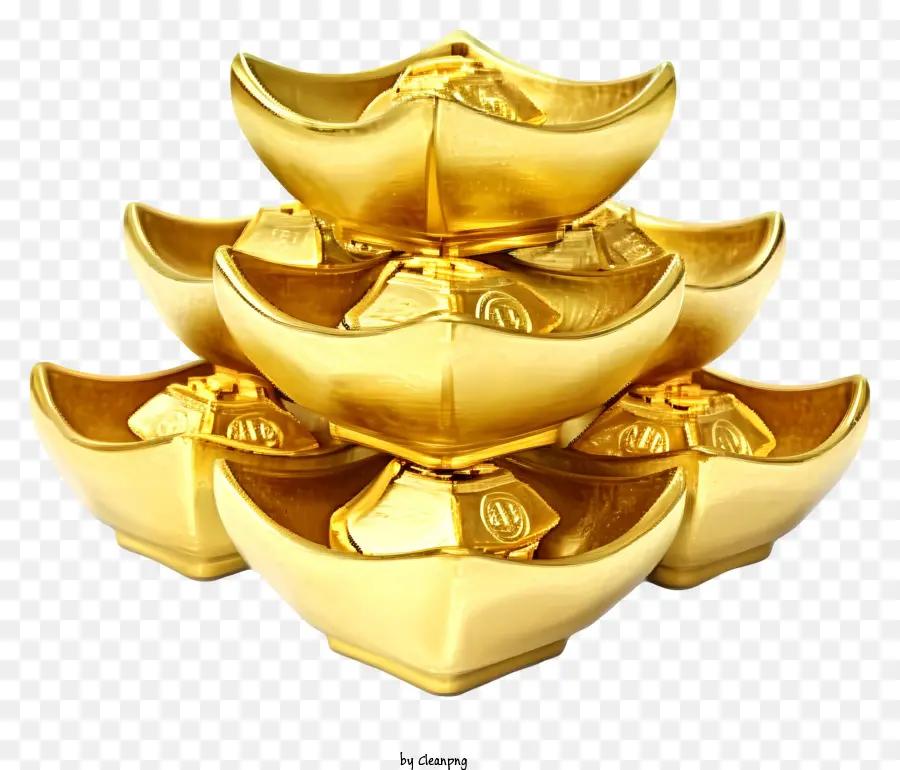 سبائك الذهب الصينية，الأواني الخزفية الذهبية PNG