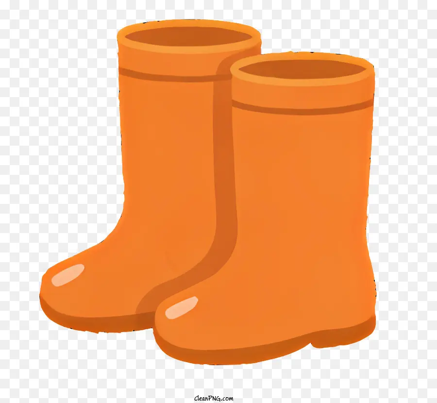 أحذية المطر，البرتقال PNG