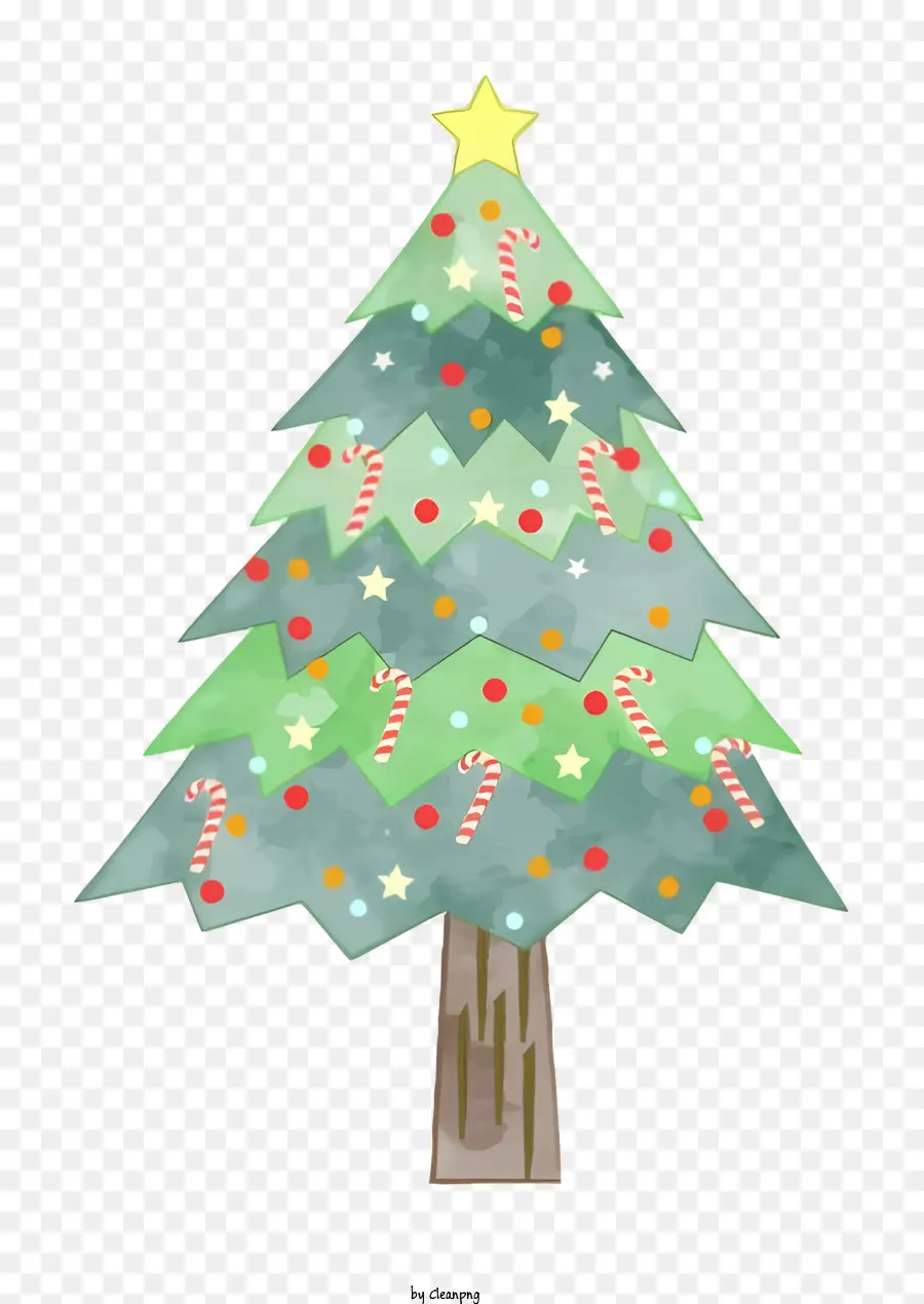 تزيين شجرة عيد الميلاد，عصا الحلوى PNG