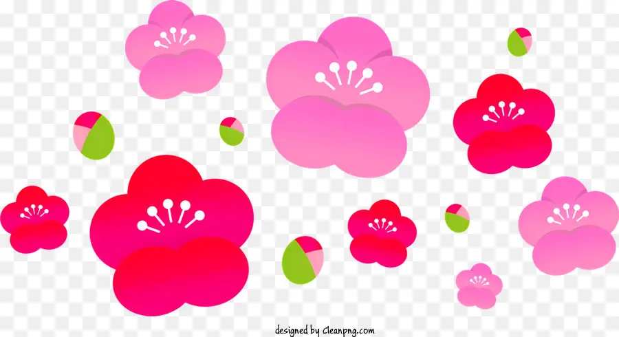 الزهور，الوردي أزهار الكرز PNG