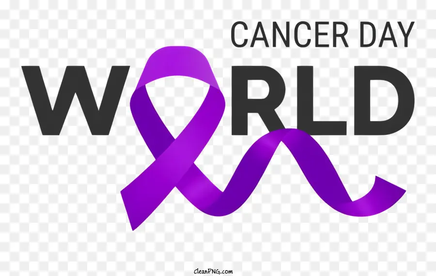 اليوم العالمي للسرطان，الشريط الأرجواني PNG
