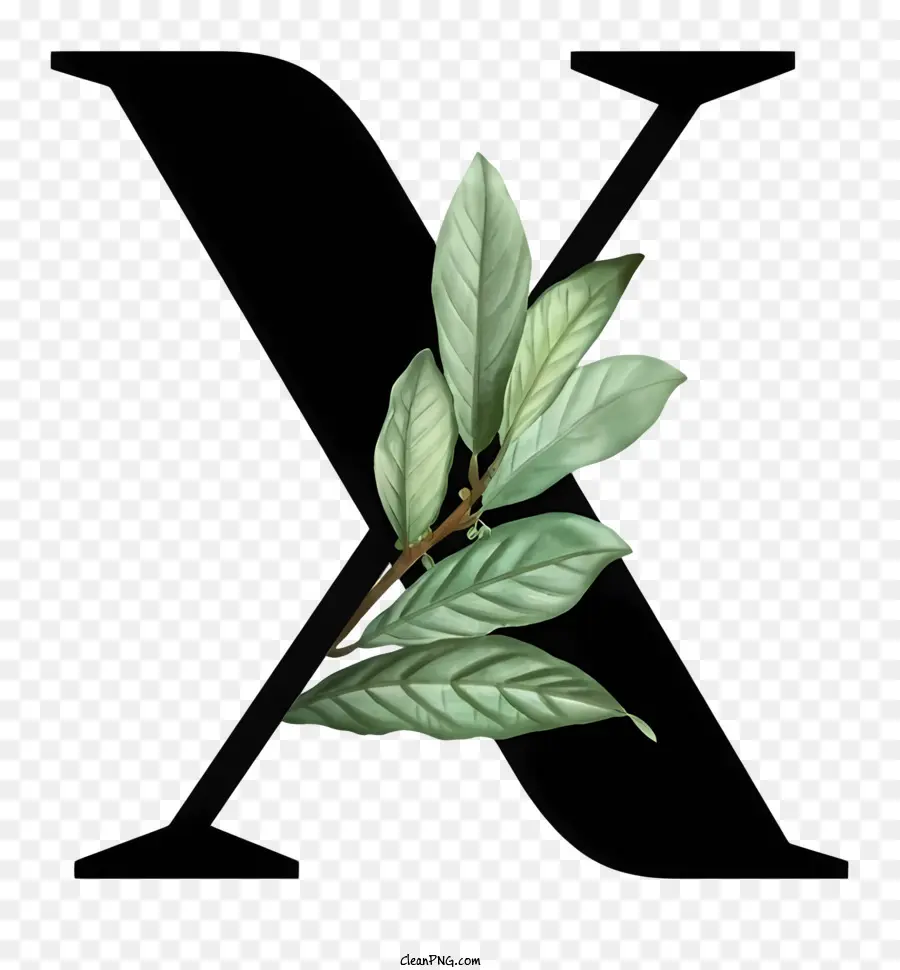 X الشعار，ورقة خضراء PNG