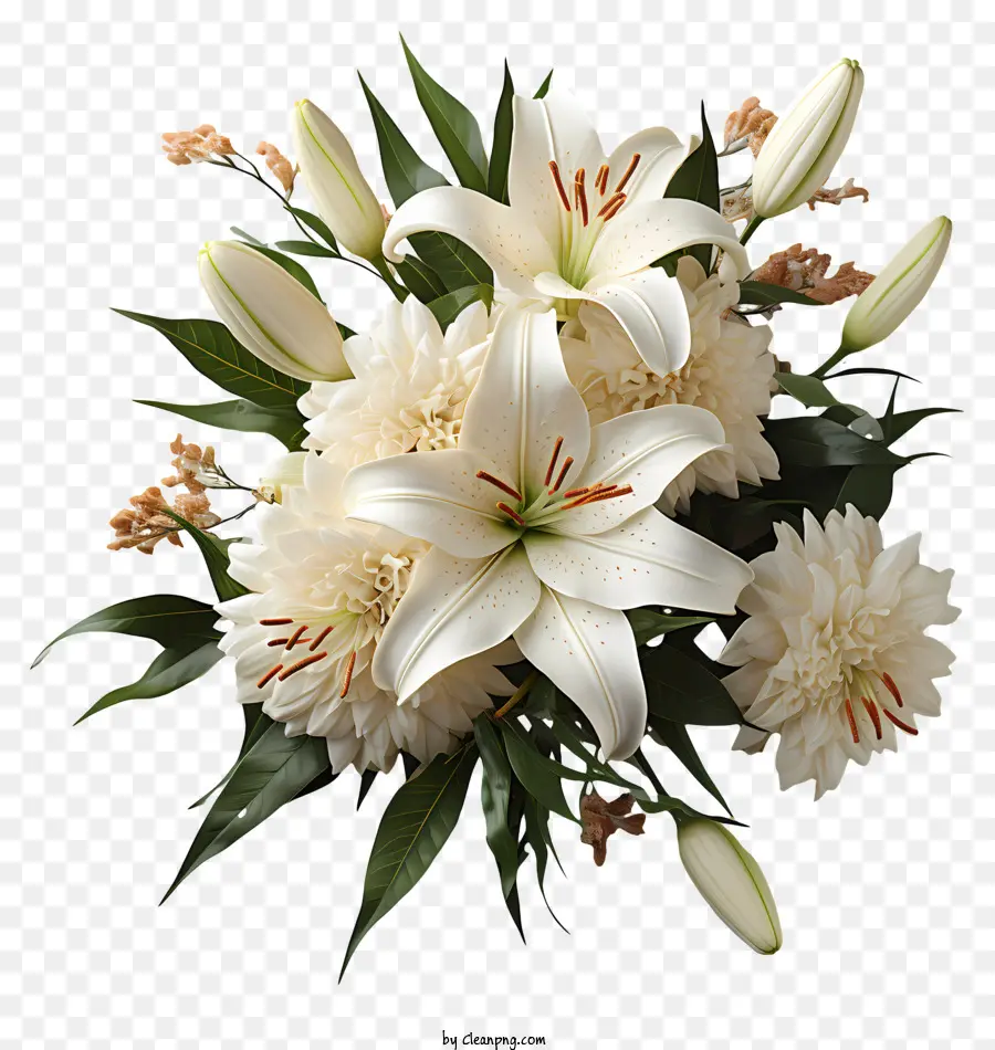 عيد الفصح زنبق，باقة أزهار PNG