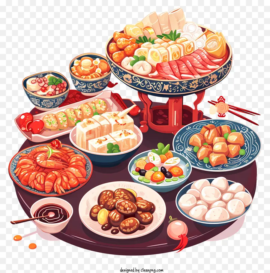 قائمة السنة الصينية الجديدة，طعام ممتاز PNG