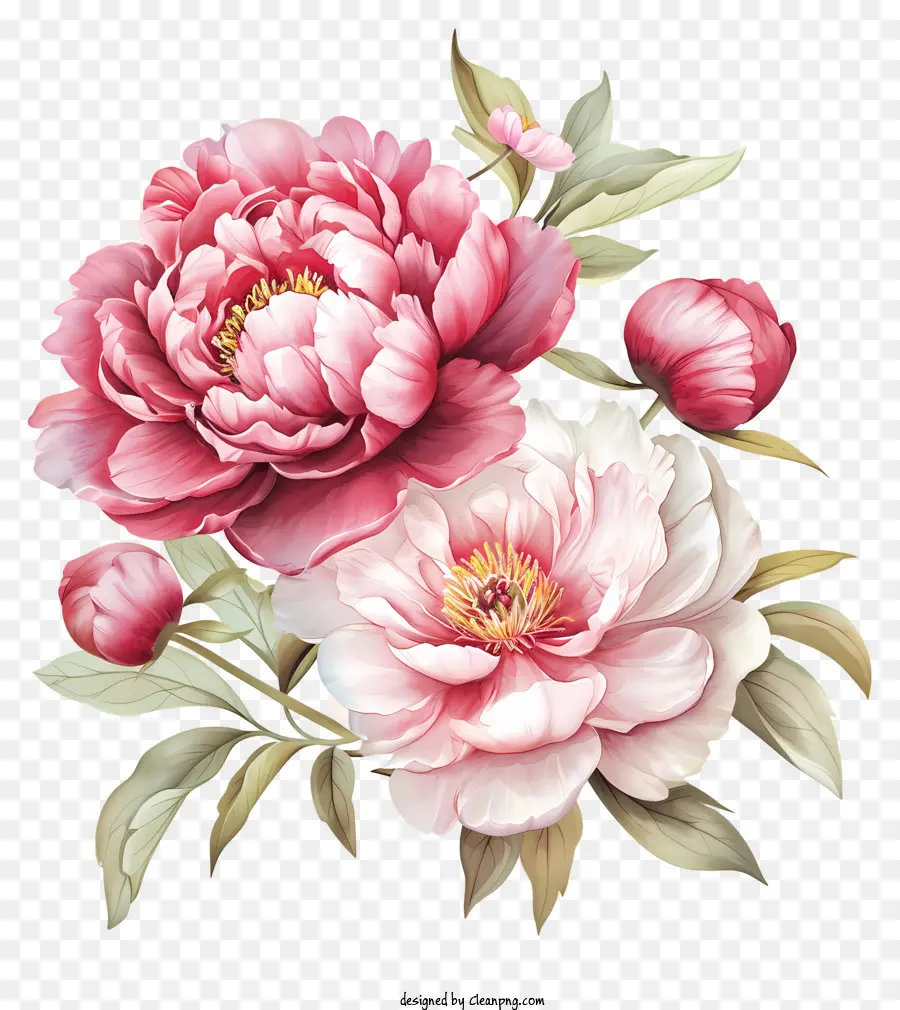 ترتيب زهرة الفاوانيا，الفاوانيا الوردي PNG